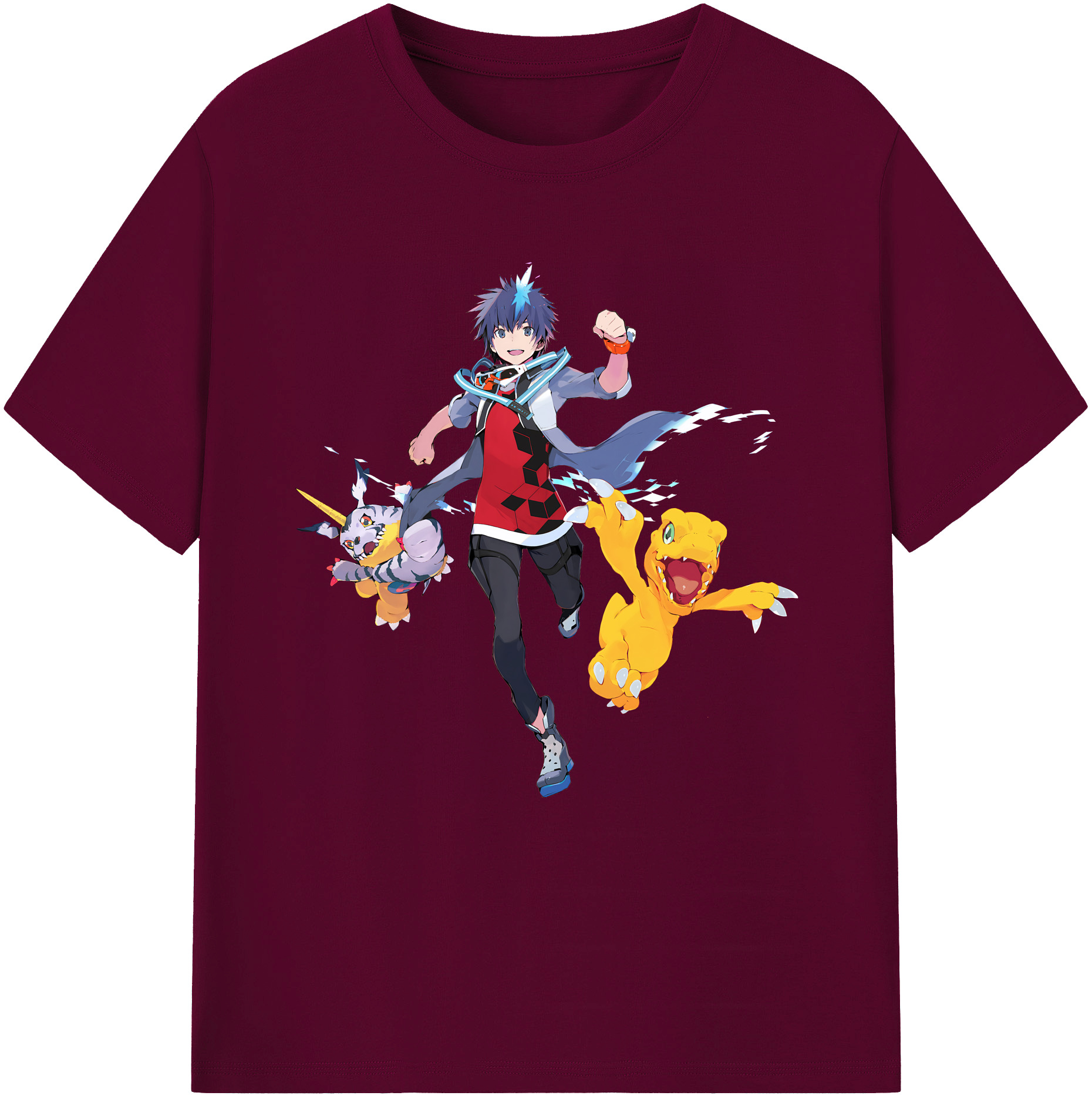 （画像用） Digimon デジタルモンスター/デジモン レディースカジュアルプリントTシャツ（綿100％）